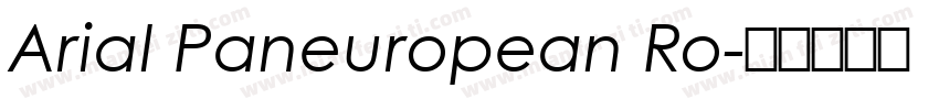 Arial Paneuropean Ro字体转换